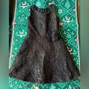 The Children’s Place Black Lace Sequins Holiday Fancy Dress 4